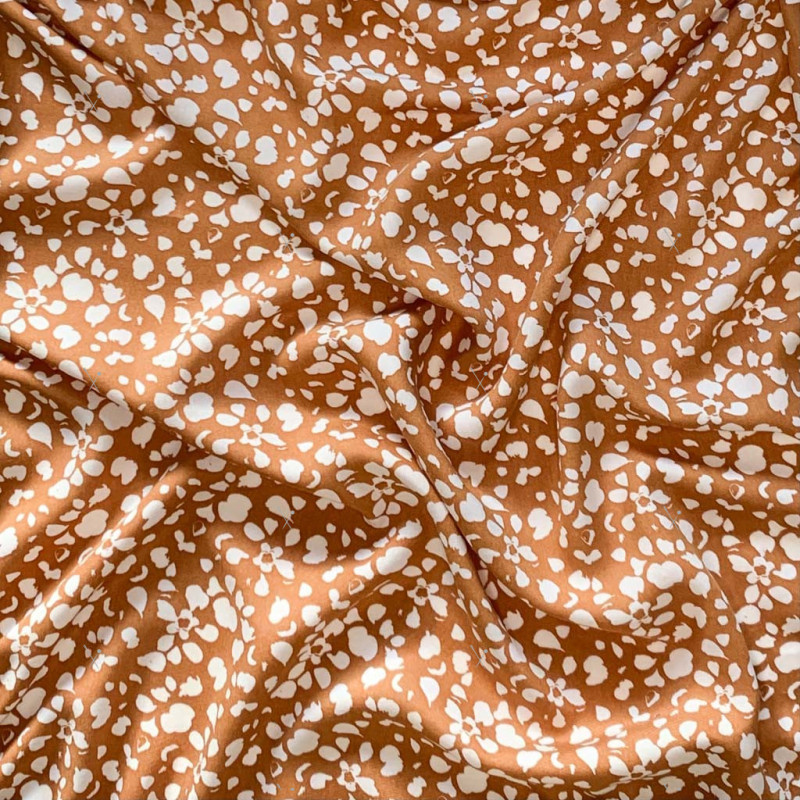 Printed Viscose RELLO Red Ochre / Off-White